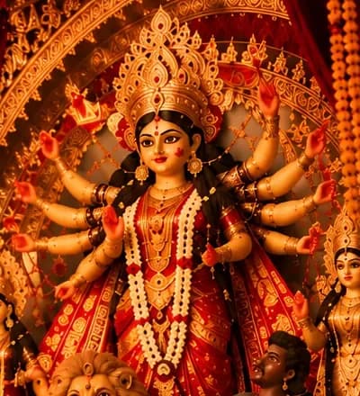 Maa Durga at the pandal