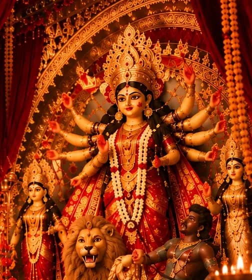 Maa Durga at the pandal