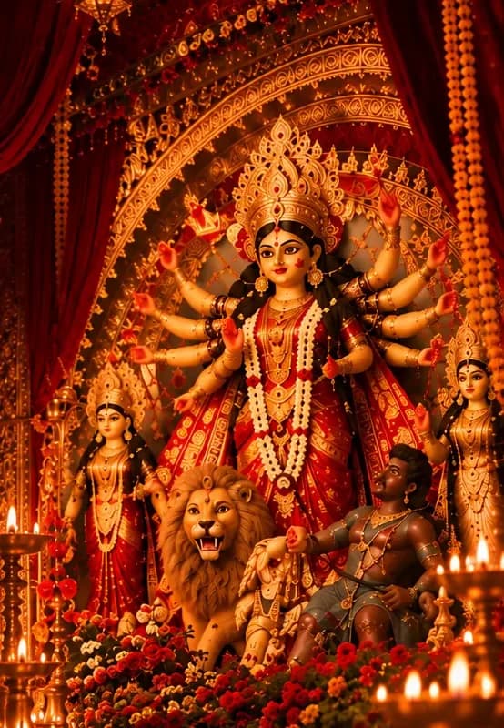 Maa Durga at the pandal